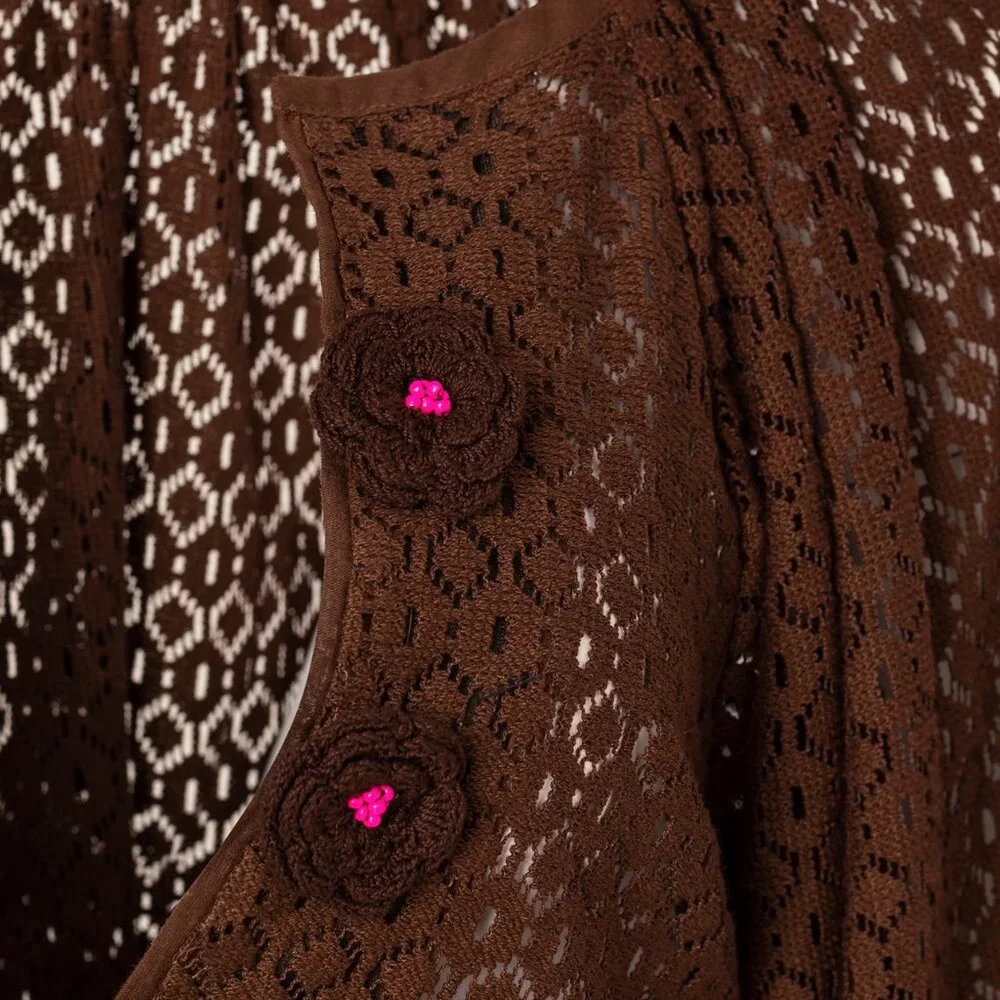 Alix of Bohemia Marlowe Cocoa Cotton Lace Top
